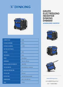 Grupo Electrógeno Inverter Dinking DK8000I - Folleto