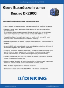 Grupo Electrógeno Inverter Dinking DK2800I - PDF