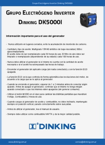 Grupo Electrógeno Inverter Dinking DK5000I - PDF